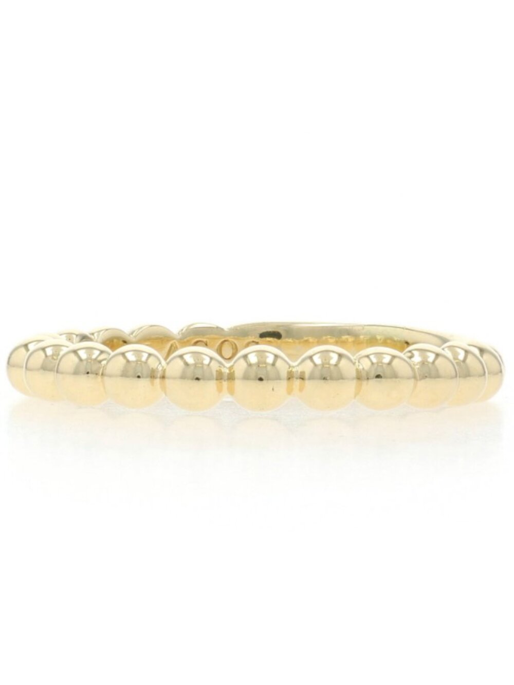 Lagos Caviar Beaded Stacking Band - Yellow Gold 18k Stackable Dots Ring